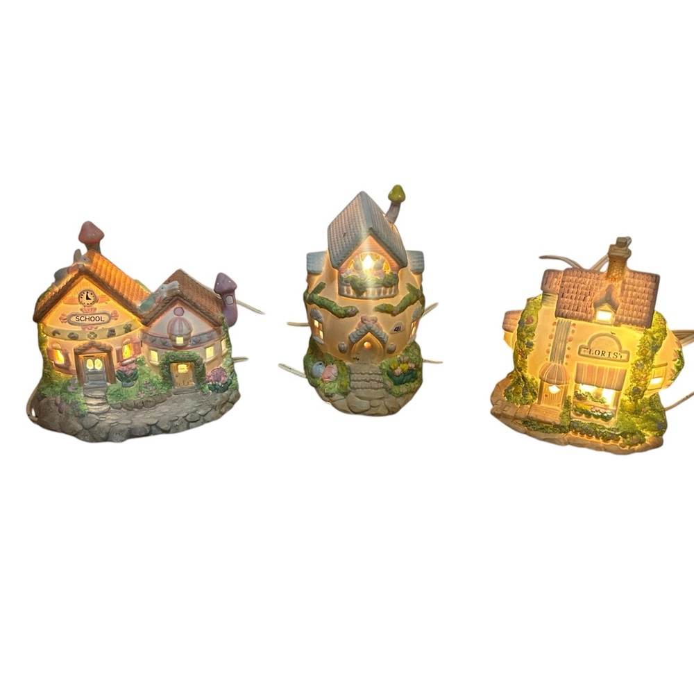 Hopalong Hollow Lighted Easter Village Set - 1993 Seasonal Specialty Collection - Picture 7 of 13